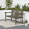 Renaissance Outdoor Patio Diamond 4-foot Hand-scraped Hardwood Bench - as Pic