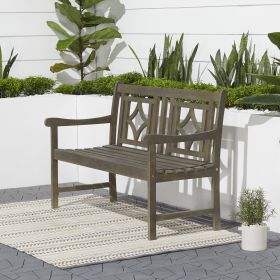 Renaissance Outdoor Patio Diamond 4-foot Hand-scraped Hardwood Bench - as Pic