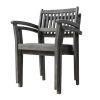 Renaissance Outdoor Patio Hand-scraped Wood Stacking Armchair (Set of 2) - as Pic