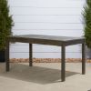 Renaissance Outdoor Rectangular Hand-scraped Wood Patio Dining Table - as Pic