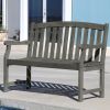 Renaissance Outdoor Patio 4-foot Hand-scraped Wood Garden Bench - as Pic