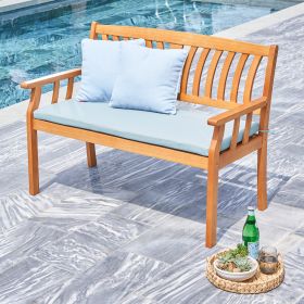 Kapalua Honey Nautical Eucalyptus Wooden Outdoor Garden Bench - as Pic