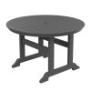 HDPE Bar Table; Dining Table; Patio Bar Set ; Counter Height Table For Outdoor; Gray - as Pic