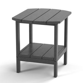 Outdoor Side Table for Adirondack Chairs;  All-Weather Resistant Humidity-Proof Waterproof Stain-Proof Accent Tables - Gray