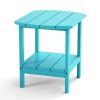 Outdoor Side Table for Adirondack Chairs;  All-Weather Resistant Humidity-Proof Waterproof Stain-Proof Accent Tables - lake blue