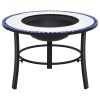 Mosaic Fire Pit Blue and White 26.8" Ceramic - Blue