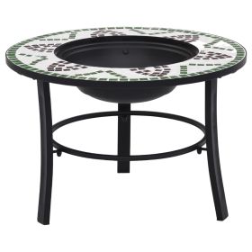 Mosaic Fire Pit Green 26.8" Ceramic - Green