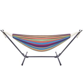 Free shipping  Hammock & Steel Frame Stand Swing Chair Home/Outdoor Backyard Garden Camp Sleep YJ - picture