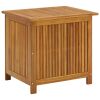 Patio Storage Box 23.6"x19.7"x22.8" Solid Acacia Wood - Brown