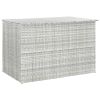 Patio Storage Box Light Gray 59.1"x39.4"x39.4" Poly Rattan - Grey