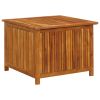 Patio Storage Box 29.5"x29.5"x22.8" Solid Acacia Wood - Brown