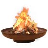 Fire Pit 31.5" Steel - Brown