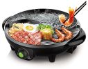 Liven Riyue Shabu-Shabu Multi-Purpose Shabu-Roasting Integrated Electric Hot Pot Electric Oven SK-J3200 Fast Heating, Smoke-Free And Non-Sticky - Blac