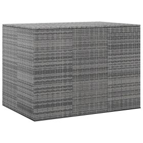 Patio Cushion Box PE Rattan Gray - Grey