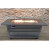 Living Source International Steel Propane/Natural Gas Outdoor Fire Pit Table with Lid (gray) - 1