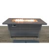 Living Source International Steel Propane/Natural Gas Outdoor Fire Pit Table with Lid (gray) - 1