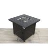 Living Source International 25" H Steel Outdoor Fire Pit Table with Lid ( Grey ) - 1