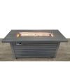 Living Source International Steel Propane/Natural Gas Outdoor Fire Pit Table with Lid (gray) - 1