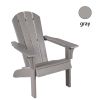 Adirondack Chair Holder HDPE Patio Chairs Weather Resistant Outdoor Chairs for Lawn; Deck; Backyard; Garden; Fire Pit; Plastic Outdoor Chairs -Gray -