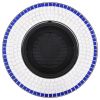 Mosaic Fire Pit Blue and White 26.8" Ceramic - Blue