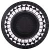 Mosaic Fire Pit Black and White 26.8" Ceramic - Black