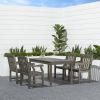 Renaissance Outdoor Rectangular Hand-scraped Wood Patio Dining Table - as Pic