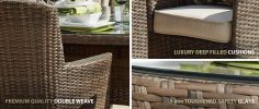 Direct Wicker Marianna Patio Wicker 5 Piece Round Dining Set - Brown