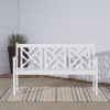 Bradley Outdoor Patio 5-foot Wood Garden Bench in White - as Pic