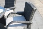 Direct Wicker Outdoor Patio Furniture 7PCS Cast Aluminum Dining Table and Chair - gray