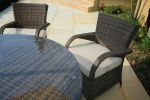 Direct Wicker Outdoor Patio Furniture 7PCS Cast Aluminum Dining Table and Chair - brown