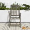 Renaissance Outdoor Patio Hand-scraped Wood 5-Position Reclining Chair - as Pic