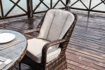 Direct Wicker Patio Wicker 7 Piece Oval Dining Set-Gray - Dark Color