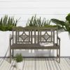 Renaissance Outdoor Patio Diamond 4-foot Hand-scraped Hardwood Bench - as Pic