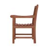 Malibu Outdoor Patio Diamond Eucalyptus Dining Armchair - as Pic