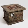 Faux Stone Propane Fire Pit Table - as Pic