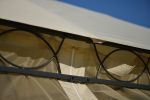 Quality Double Tiered Grill Canopy;  Outdoor BBQ Gazebo Tent with UV Protection - Beige