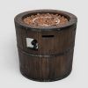 Concrete Round Propane Gas Fire Pit Wine Barrel Fire Pit - as Pic