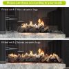 10Pcs Larger Gas Fireplace Logs ; Ceramic Wood Fire Pit Logs Decorations Indoor and Outdoor - 10