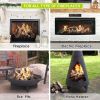 10Pcs Larger Gas Fireplace Logs ; Ceramic Wood Fire Pit Logs Decorations Indoor and Outdoor - 10