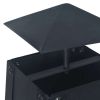 Fire Pit Black 13.8"x13.8"x39" Steel - Black