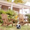 Wooden Outdoor Folding Chair Set of 2 Wood Lounge Patio Chair for Garden; Garden; Lawn; Backyard; Deck; Pool Side; Fire Pit; Half Assembled; - as pict