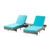 Tristan 78'Long Reclining Chaise Lounge Set with Cushions and Table - as Pic