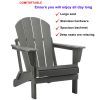 Poly Lumber Adirondack Chair Patio Chair Lawn Chair Outdoor Adirondack Chairs - Slate Grey