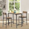 3 Pieces Bar Table Modern Counter Height Dining Set Table - As pic show - Style B