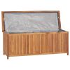 Patio Storage Box 59.1"x19.7"x22.8" Solid Teak Wood - Brown