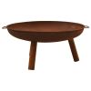 Fire Pit 35.8"x32.1"x15.7" Steel - Brown