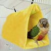 2pcs Pet Bird Parrot Cages Warm Bird Hammock Hanging Tent Bed for Bird Sleeping Bird Cage Decoration Accessories Bird House Bird Nest - Brown - M:24x1