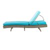 Tristan 78'Long Reclining Chaise Lounge Set with Cushions and Table - as Pic