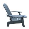 Outdoor or indoor Wood Adirondack chair with an hole to hold umbrella on the arm ; Gray - as Pic