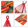 Hammock Set (Hammock Frame Red And Yellow Bar Hammock) XH - Red And Yellow Strip - Hammock Red Rope